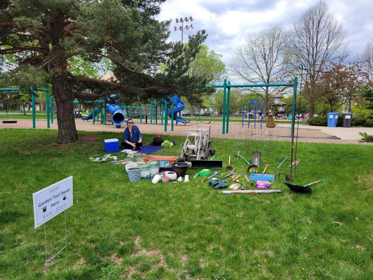 garden tool swap in the park